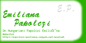 emiliana papolczi business card